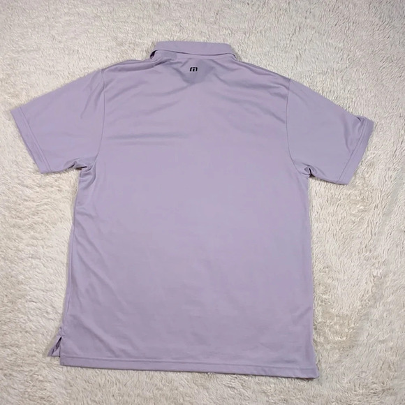 Travis Mathew polo tech golf lavender purple size XL diamond argyle cotton poly - Picture 5 of 6